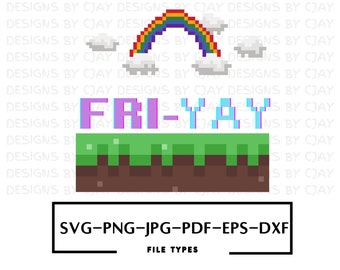 Gelukkige vrijdag SVG | Silhouet & Cricut Cut-bestand | Digitale download | Vrijdag SVG | Friyay png | Vrijdag-Yay SVG | Moeder leven SVG | Weekend-svg