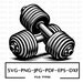 Dumbbell SVG | Weight Training SVG | Workout SVG | Gym Cut Files | Gym ...