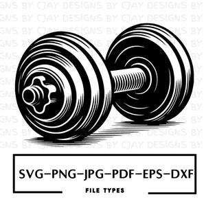 Dumbbell SVG | Weight Lifting SVG | Gym Cut files | Workout svg | Barbell svg | Crossfit svg | Gym Silhouette | Weights svg | Gym svg png
