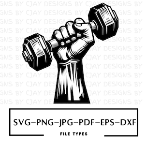 Dumbbell SVG | Crossfit SVG | Weight Training svg | Workout PNG | Gym Cut files | Gym png | Gym Silhouette | Barbell Weight Training svg
