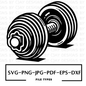 Dumbbell SVG | Barbell svg | Crossfit svg | Gym Silhouette | Weights svg | Gym svg png | Weight Lifting SVG | Workout SVG | Gym Cut files