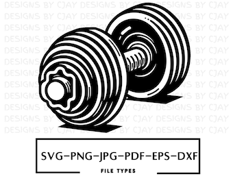 Dumbbell SVG | Barbell svg | Crossfit svg | Gym Silhouette | Weights svg | Gym svg png | Weight Lifting SVG | Workout SVG | Gym Cut files