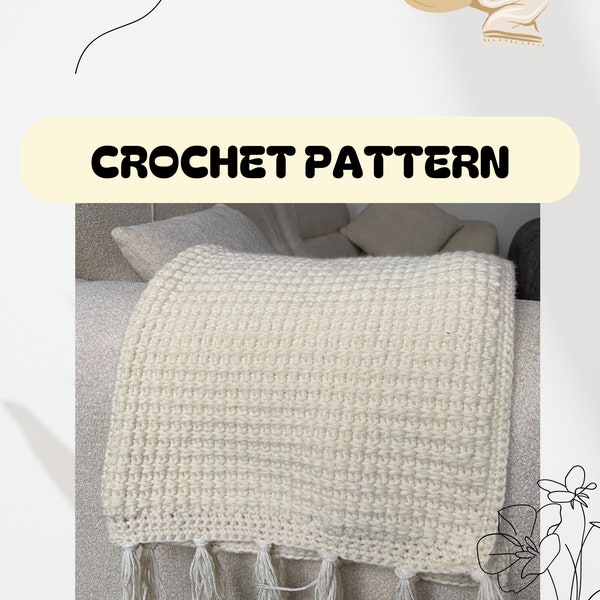 Model crochet plaid bébé PDF - PNG, patron couverture bébé, crochet pattern, couverture personnalisable.