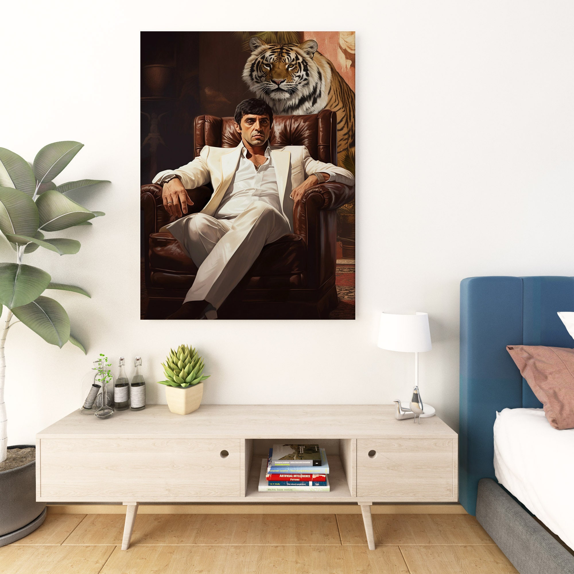 Scarface Canvas, Scarface Wall Art, Tony Montana Canvas, Movie Poster ...