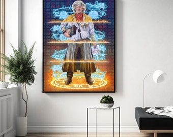 Zurück in die Zukunft Leinwand: DeLorean Film Poster Wandkunst