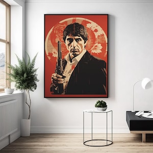 Scarface Canvas Art: Tony Montana Movie Poster, Room Decor