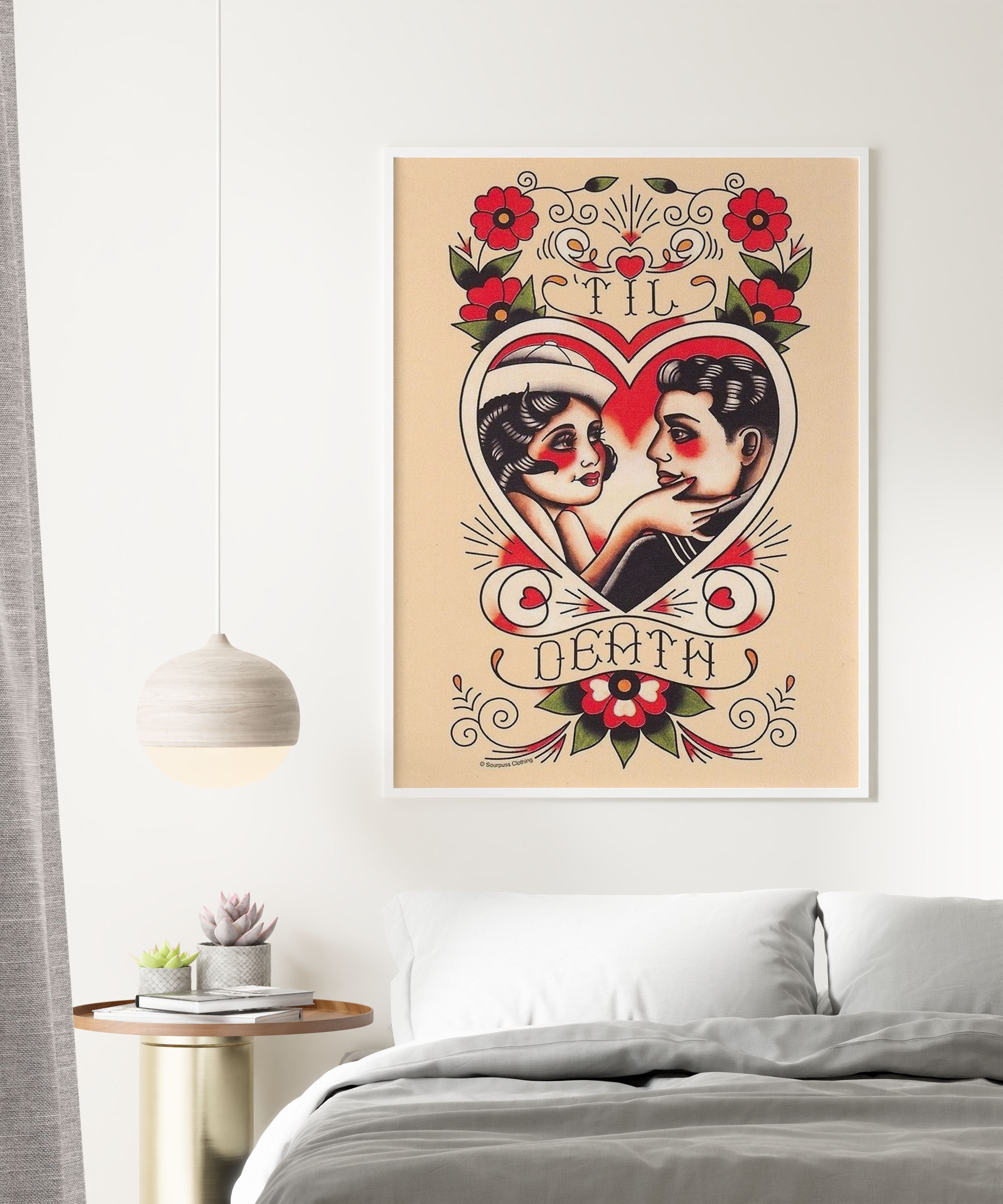 Old School Tattoo Canvas,tattoo Canvas,tarot Tattoo Canvas,couple ...