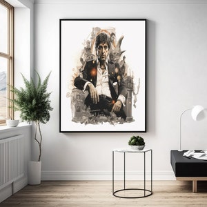 Scarface Canvas Art: Tony Montana Movie Poster, Room Decor