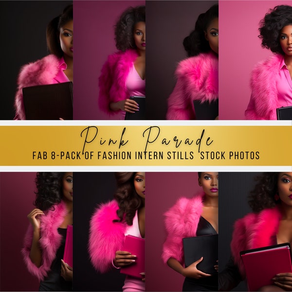 Pink Parade: Fashion Intern Businesswear Stock Photos