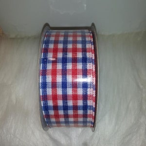 Wired Ribbon, Red White and Blue, Wreath Making Supplies, Craft Supplies