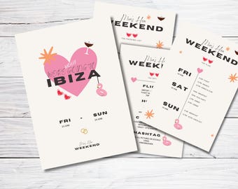 Ibiza Hen Party Itinerary Template: Editable Bachelorette Weekend (Digital Download)