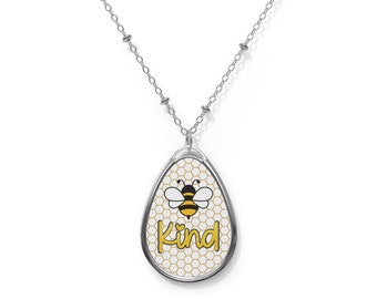 Bee Kind Oval Necklace