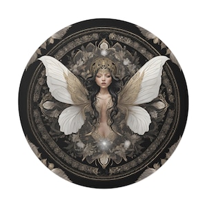 Fairy Vinyl Stickers - Gold Fairy Sticker, White Fairy Decal, Laptop Sticker, Fantasy Inspired Decal, Fairy Water Bottle, Notebook Stickers
