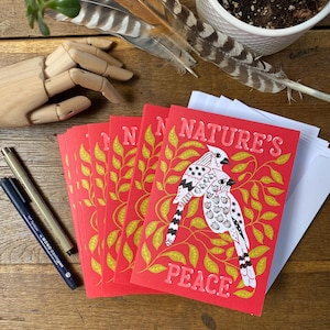 Nature’s Peace, saluto cardinale, festa pagana - Confezione da 10 biglietti di auguri (USA e Canada)