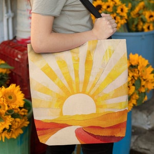 Sunrise Horizon-draagtas: zonnige polyester draagtas