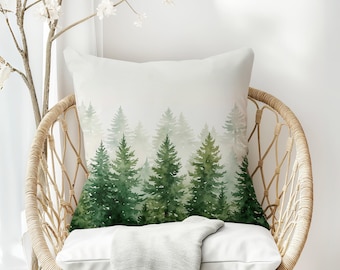 Tree Pillow - Woodland Cabin Decor - Fine Quality Accent Cushion, Nature-Inspired Mountain Home Decor