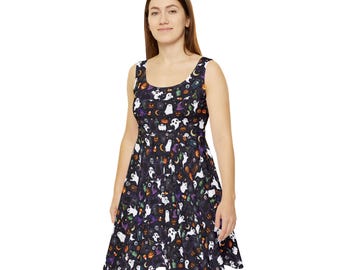 plus size halloween skater dress boohoo Women's Plus Size Button Down Mini Skater Dress