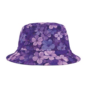 Purple Bucket Hat - Fine Quality Durable Polyester, Cute Accessory