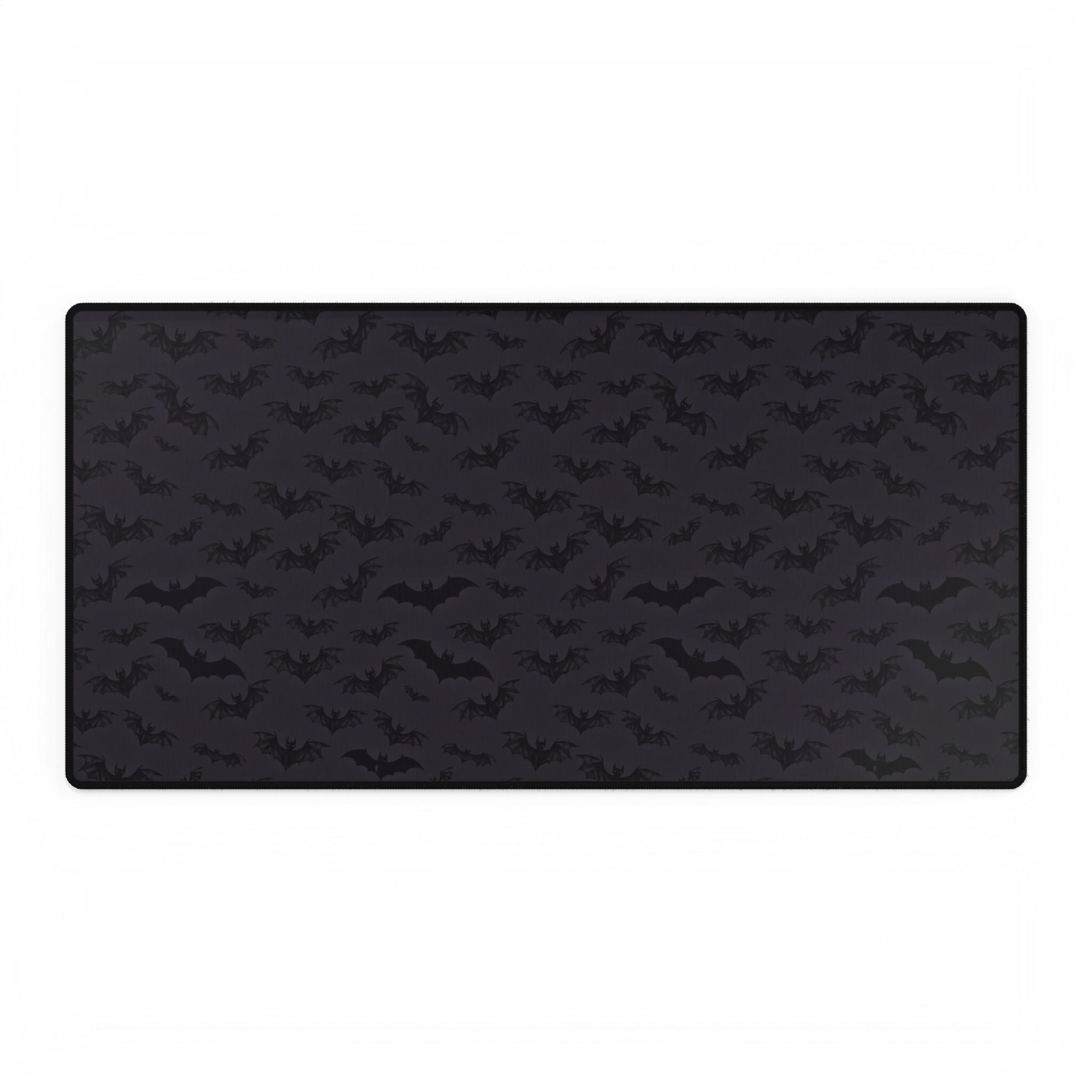 Gothic Bat Pattern Desk Mat: Spooky Halloween Keyboard Mat - Etsy