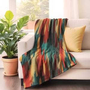 Glitch Soft Throw Blanket, Vintage Glitch - Extra-Soft Double-Sided Snuggle Cozy Throw for Bed & Couch, Fleece Blanket, Cozy Decor
