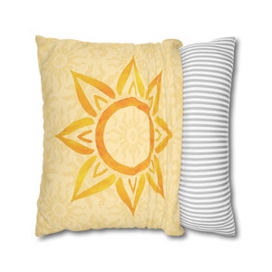 Capa de Almofada Sun: Fronha de Camurça Sintética Brilhante Sunshine