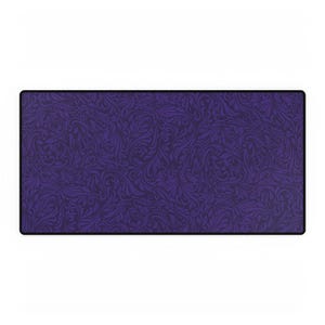 Gothic Damask Purple Desk Mat: Elegant Office Decor, Non-Slip Base