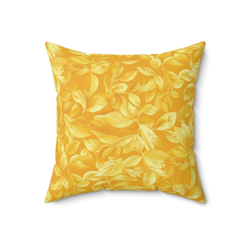 Ochre Botanical Throw Pillow