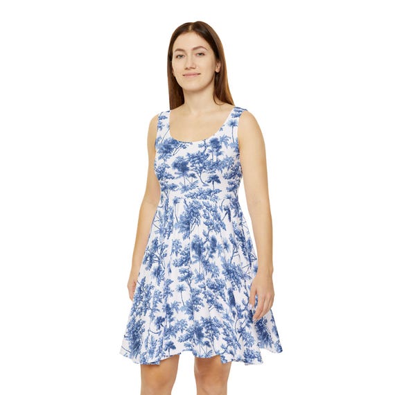 blue floral skater dress Custom Corsage & Boutonnière Set main image 0