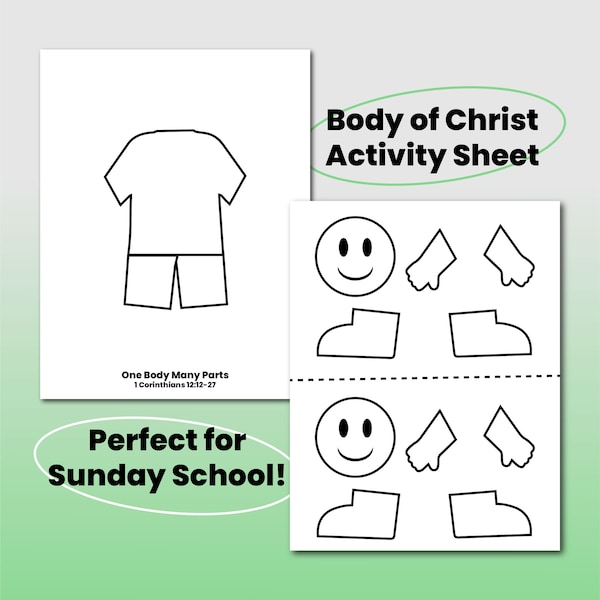Body of Christ Activity Sheet - Perfect for Sunday School! - Digital Download