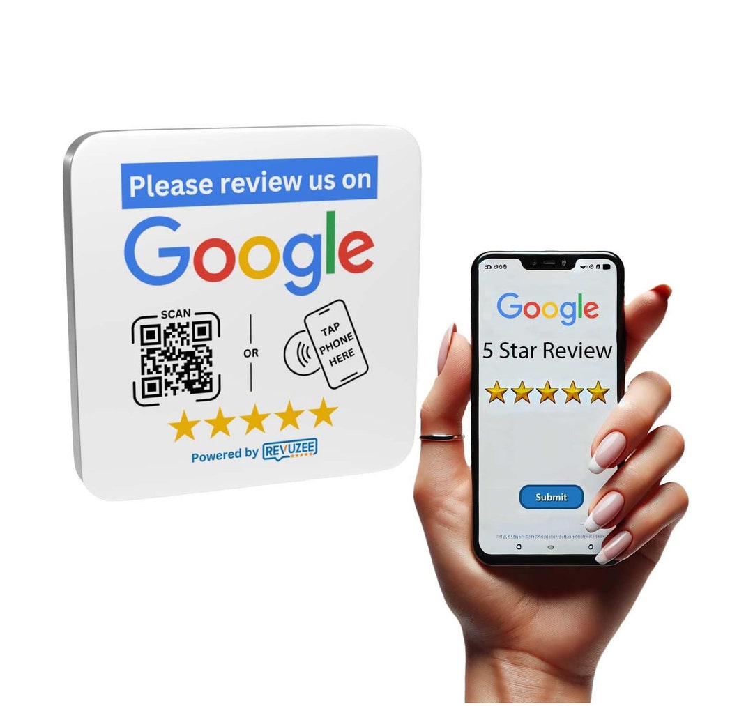 Google NFC & QR Code Tap Plate - Tap or Scan - Programmable W/ Your ...