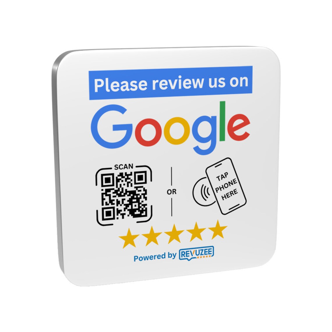 Google NFC & QR Code Tap Plate - Tap or Scan - Programmable W/ Your ...
