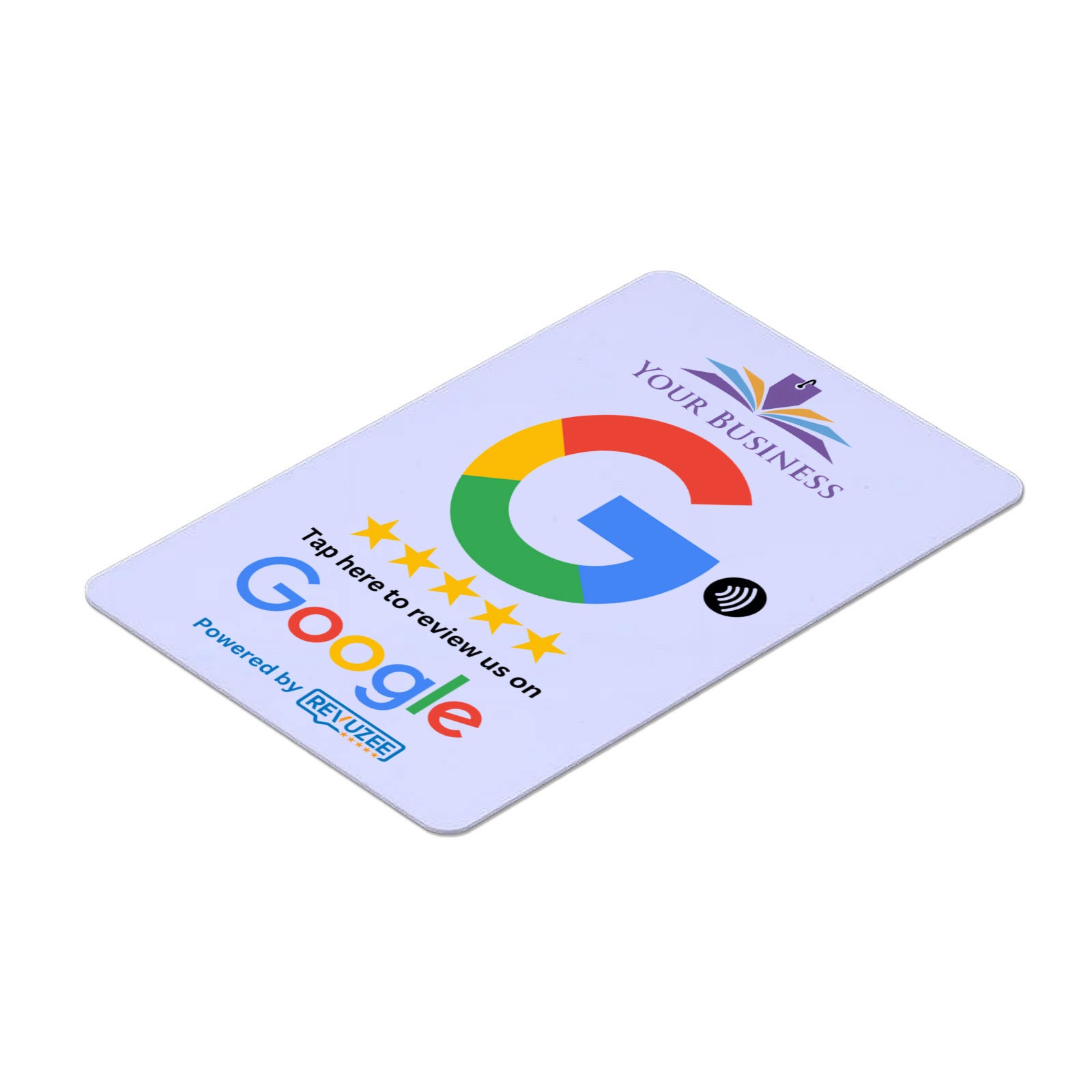 JustTap NFC Review Cards - One-Tap Google Review Cards With Code Padlock (3-Pack, Black)