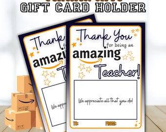 Amazing Teacher Gift Card Holder,  Coach, Staff, Employee Appreciation Thank You Gift, end of year thank you, INSTANT download