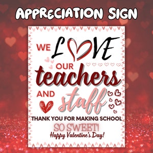 Teacher Valentine&#39;s Day Gift Tag. Printable Gift Tags for Valentines Day. Valentine ideas teachers. Valentine&#39;s day tag. Staff Appreciation