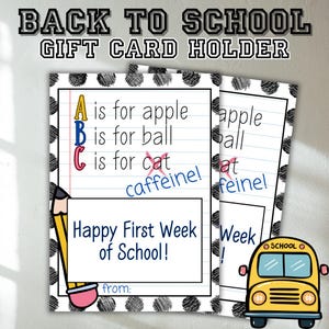 Cadeau pour la rentrée des classes pour les enseignants · Porte-cartes imprimable pour le café · Cadeau pour la rentrée des classes · Étiquette-cadeau Starbucks pour les enseignants
