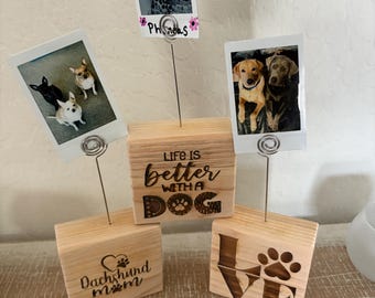 Aanpasbare rustieke houten fotohouder