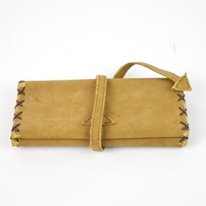 Porta tabacco in pelle vintage - Porta tabacco in pelle vintage - Porta tabacco arrotolabile - Accessori per fumatori - Porta tabacco vintage regalo per lui
