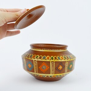 Vintage Ceramic Bowl With Motives - Retro Ceramic Bowl - Vintage Ceramic Box - Vintage Ceramic Bowl with Lid - Vintage Strage Box Home decor