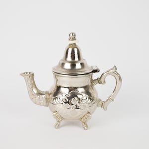 théière en argent vintage, bouilloire ornée de fantaisie, théière sur la cuisinière vintage, petite théière de style Art nouveau, capacité de 250 ml, décoration de cuisine rétro