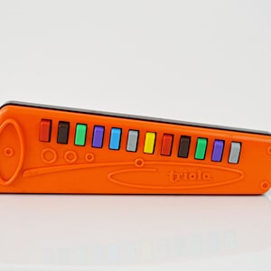 Vintage GDR Harmonica, German Democratic Republic Triola, Plastic Harmonica, Orange Triola, Musical Instrument, Gift for her, Home decor