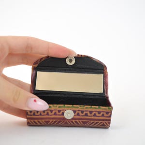 Custodia per rossetto, scatola per rossetto vintage unica, scatola per rossetto, regalo perfetto, custodia per rossetto in pelle, custodia per rossetto con specchio, regalo per lei