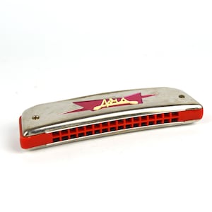 Vintage Polish Harmonica, Metal Mia Harmonica, Pocket Musical Instrument, Collectible, Decor