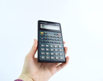Calculadora japonesa vintage - Citizen SR-135 - Condición de trabajo - Calculadora de bolsillo - Calculadora escolar - Calculadora científica, Decoración del hogar