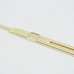 Vintage Sovjet-liniaal, vintage logaritmische liniaal, vintage wetenschappelijke liniaal, vintage meetstok, houten architect liniaal, meetinstrument