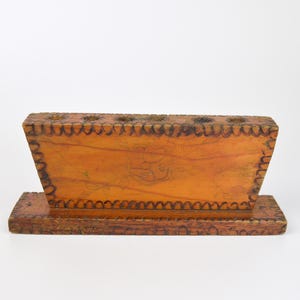 Vintage Wooden Pen Holder, Hand Carved Pencil Cup, Brown Organic Writing Utensil Holder, 6 Slots, Natural Desk Organizer, Home decor