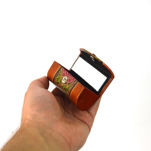 Custodia per rossetto, scatola per rossetti vintage unica, scatola per rossetti, regalo perfetto, custodia per rossetti in pelle, custodia per rossetti con specchio, regalo per lei