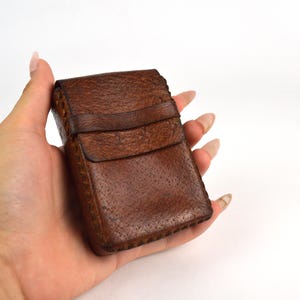 Tabacchiera vintage in pelle per sigarette - Custodia vintage - Scatola per sigarette vintage - Regalo per papà - Custodia in pelle - Regalo originale, Custodia da collezione