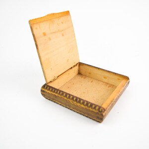 Scatola per sigarette vintage, porta sigarette in legno retrò, tabacchiera tascabile in legno vintage, scatola portaoggetti in legno vintage, piccolo arredamento per la casa vintage