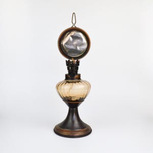 Vintage Gas Lamp, Kerosene Lantern, Military Gas Lamp, Elegant Oil Lamp, Brown Night Light, Oil Desk Lamp, Gift for Him, Rustic Home Decor