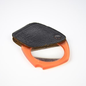 Loupe de poche vintage 2X, loupe pliante rétro avec étui en cuir, loupe de poche vintage, cadeau pour lui, décoration d'intérieur